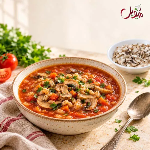 طرز تهیه سوپ جو با قارچ خشک