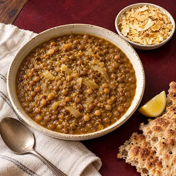 طرز تهیه عدسی با پیاز خشک