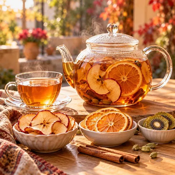 طرز تهیه دمنوش با میوه خشک